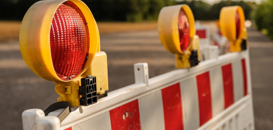 Absperrung an Baustelle Absperrung an Baustelle