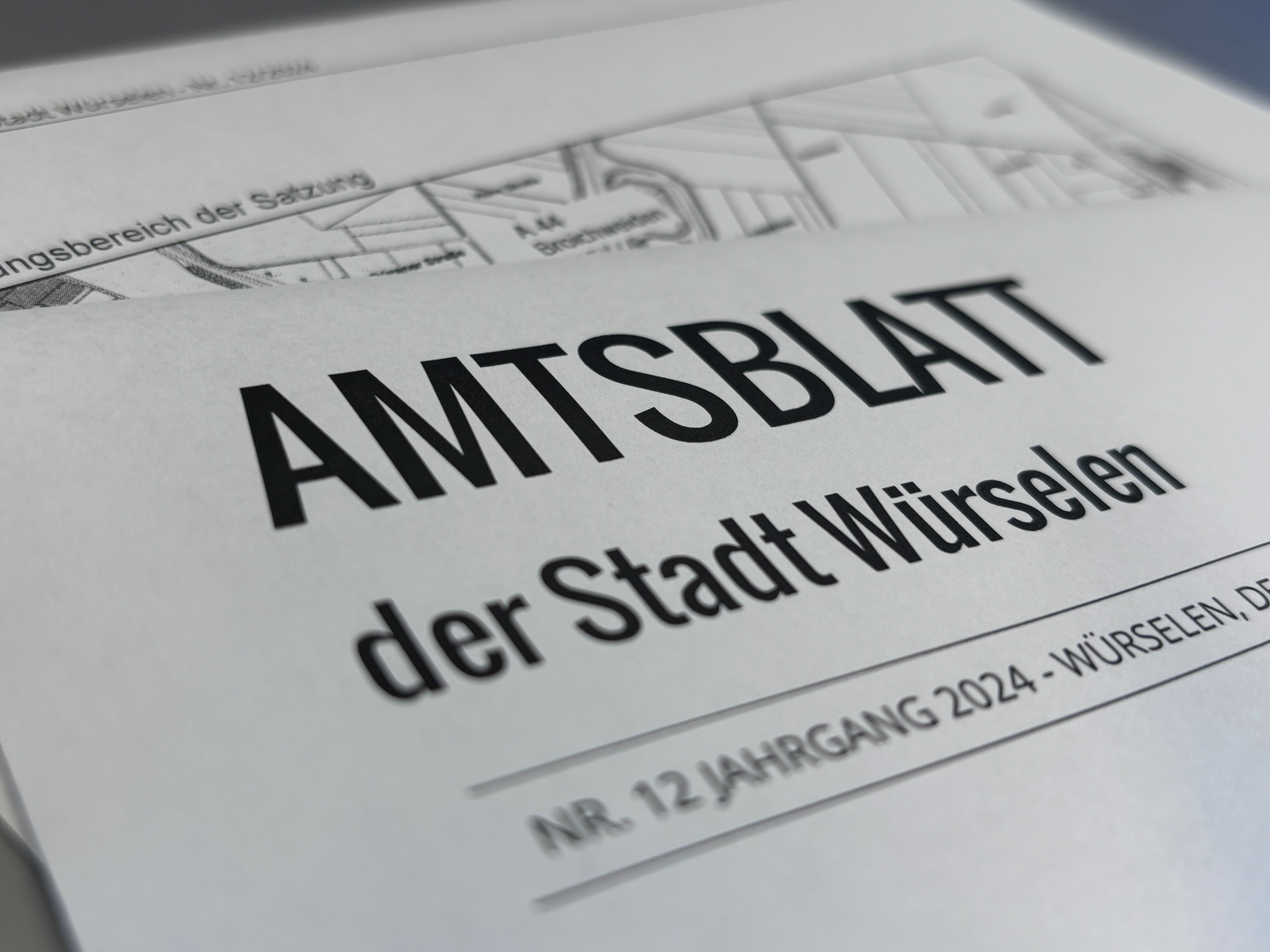 Das Amtsblatt der Stadt Würselen als Papierversion