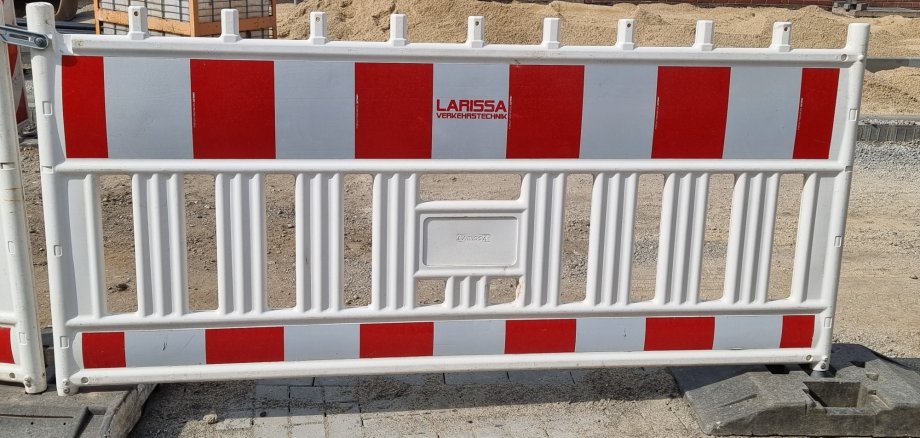 Baustelle Baustellenabsperrung auf einer Straße