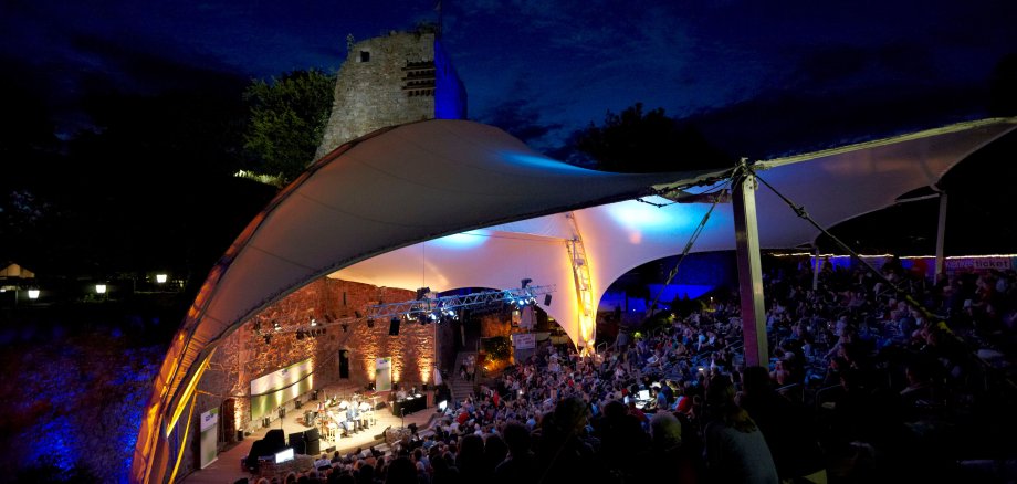 WDR5 Eine literarische Sommernacht 2012 beleuchtete Bühne