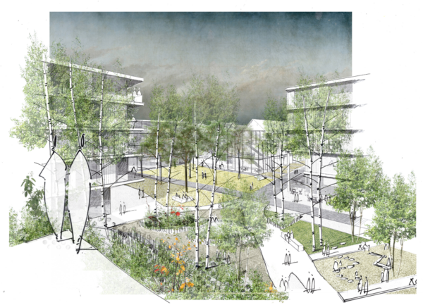 Perspektive 1 des Siegerentwurfs