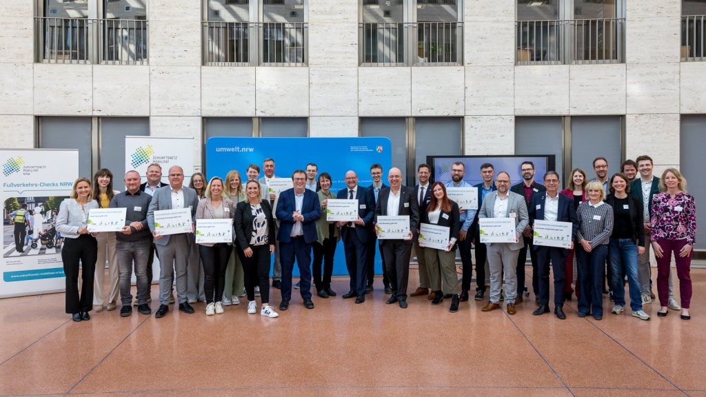 Zukunftsnetz Mobilität NRW „Fußverkehrs-Checks NRW 2025“ am 09.04.2025 im Ministerium für Umwelt, Naturschutz und Verkehr.