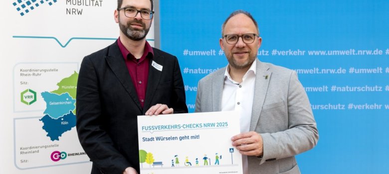 Zukunftsnetz Mobilität NRW „Fußverkehrs-Checks NRW 2025“ am 09.04.2025 im Ministerium für Umwelt, Naturschutz und Verkehr.
