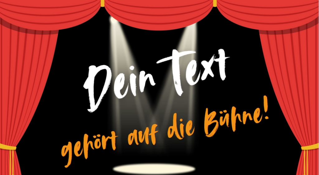 Bühne mit rotem Vorhang und Scheinwerferlicht