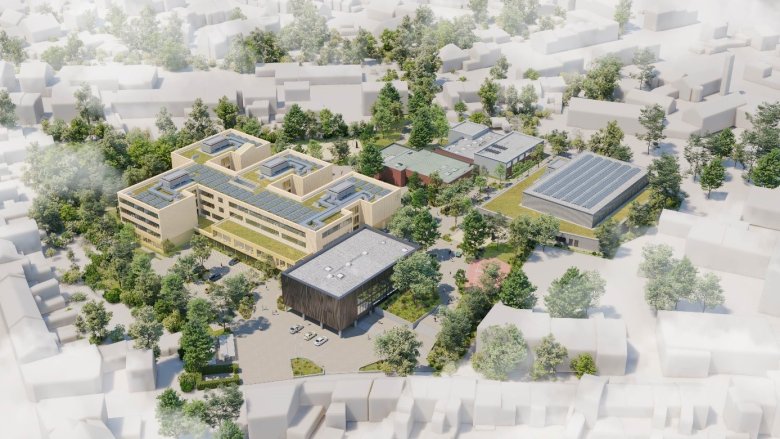 Visualisierung des Neubaus in Würselen