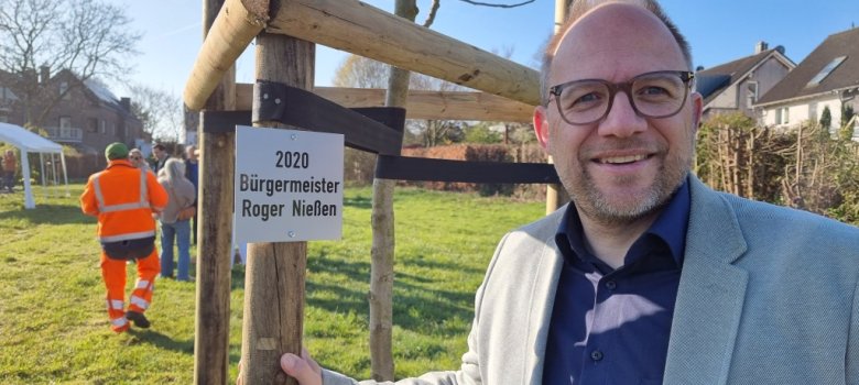 Bürgermsiter Roger Nießen im Bürgerwald