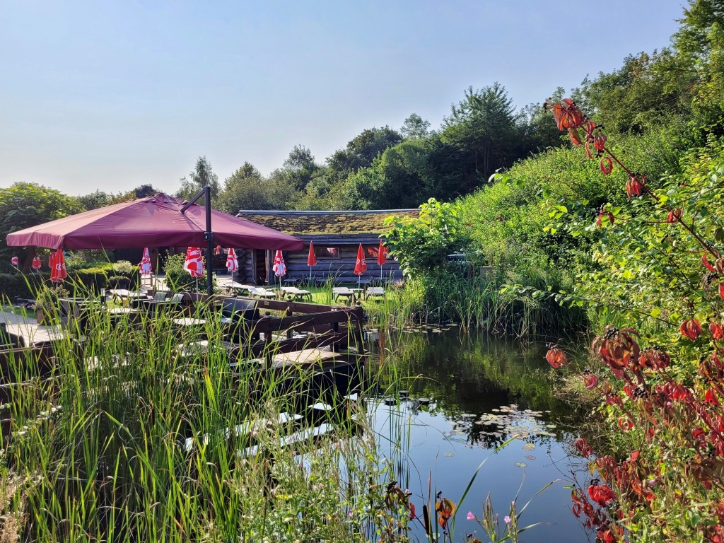 Außenbereich der Saunalandschaft Aquana