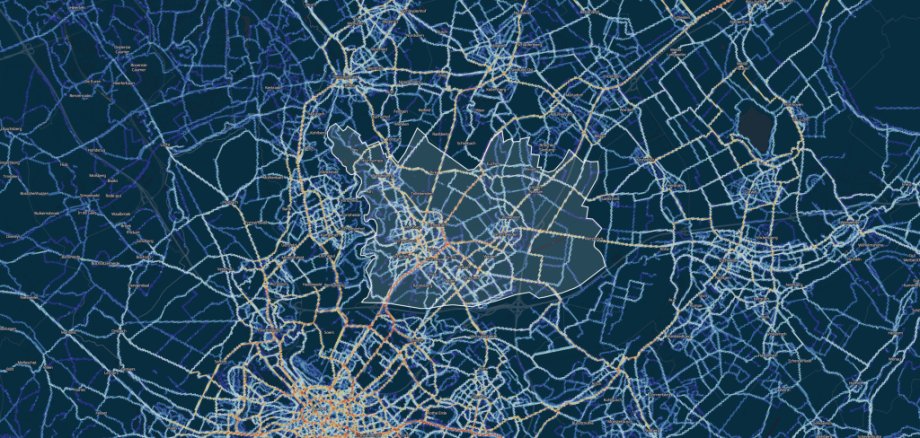 Heatmap vom Stadtradeln in Würselen