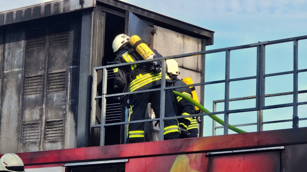 Feuerwehrleute beim Training