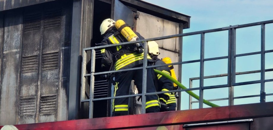 Feuerwehrleute beim Training