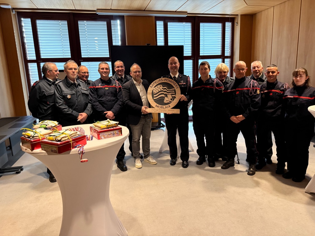 Wie in jedem Jahr waren nun wieder Feuerwehrleute aus der französischen Partnerstadt zu Gast. Ein Empfang im Rathaus durfte nicht fehlen.