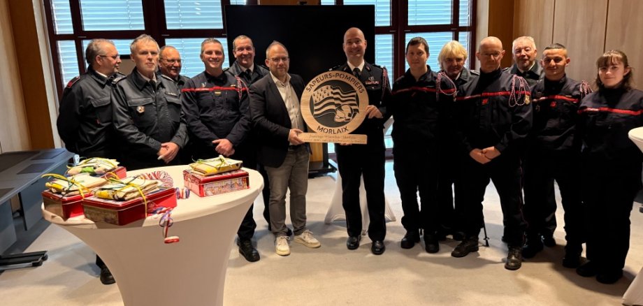 Wie in jedem Jahr waren nun wieder Feuerwehrleute aus der französischen Partnerstadt zu Gast. Ein Empfang im Rathaus durfte nicht fehlen.