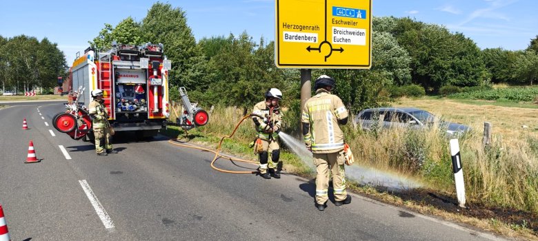 Flächenbrand an der Bundesstraße B 57 Flächenbrand an der Bundesstraße B 57