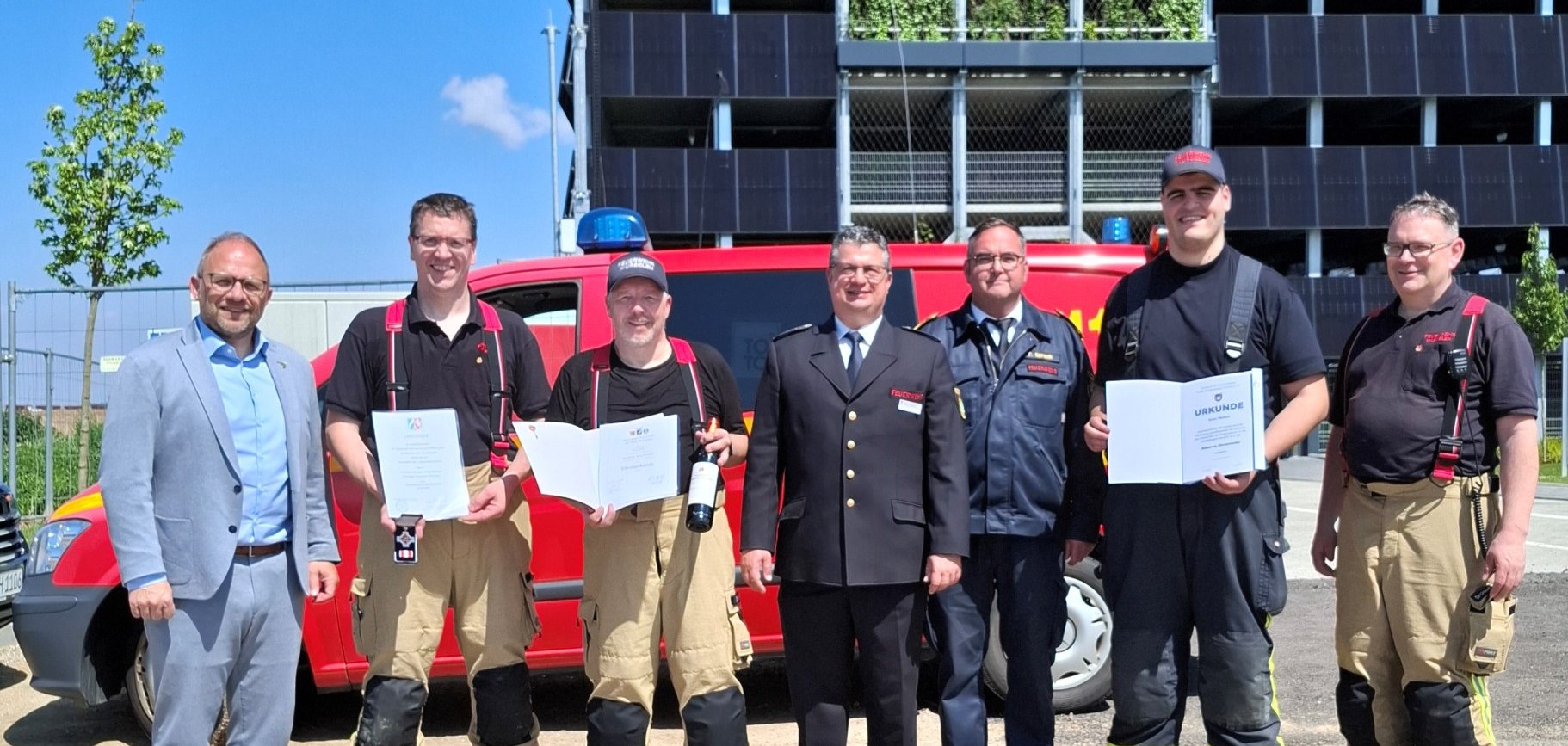 Feuerwehr Würselen Ehrungen Gesamtwehr