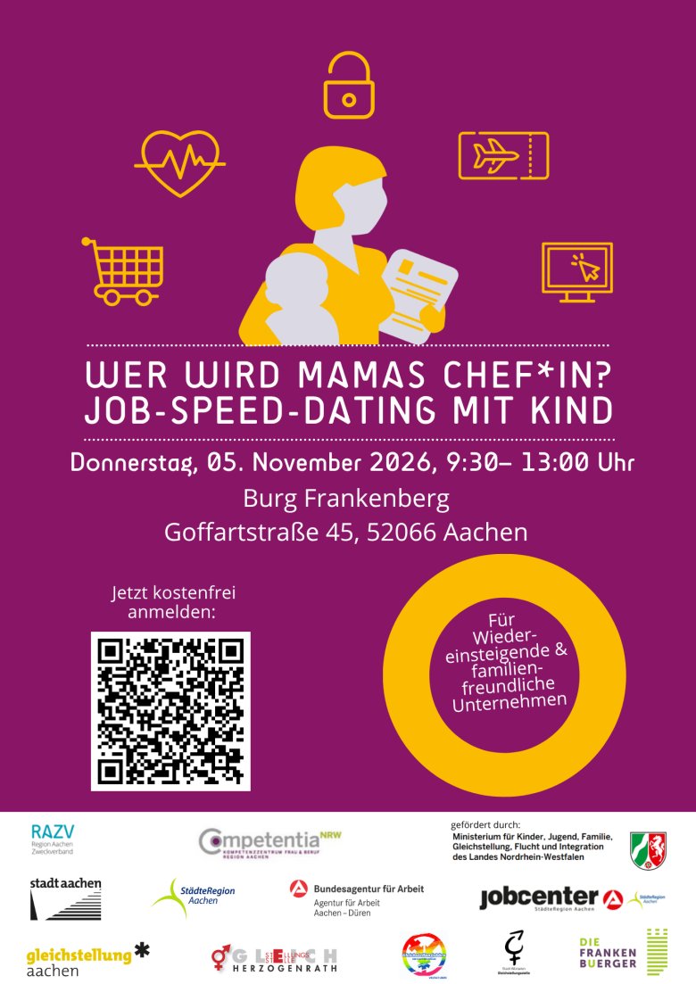 Recruiting-Veranstaltung „Wer wird Mamas Chef*in?“ in der Burg Frankenberg Recruiting-Veranstaltung „Wer wird Mamas Chef*in?“ in der Burg Frankenberg