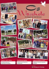 Os Wöscchele 12/2025 Titelseite aktuelles Stadtmagazin Juni 2025